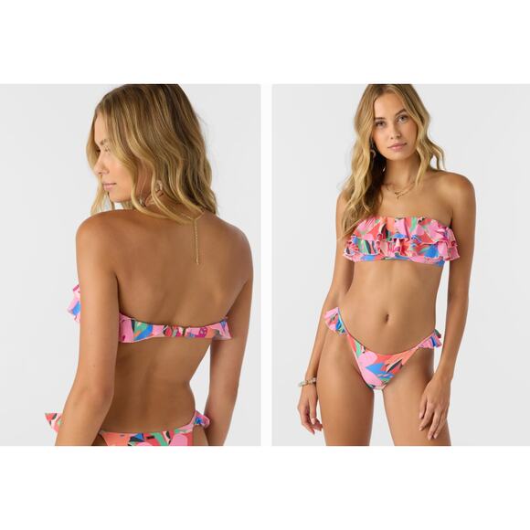 O'Neill Cabana Floral Diaz Bandeau Top NWT Size Small - Picture 6 of 6